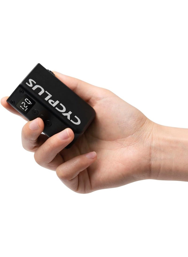 CYCPLUS Tiny Pump Mini Bike Tire Pump with Gauge, Max 120 PSI Electric Bicycle Air Pump, Auto Stop, with Presta and Schrader Valve for E-Bike, Mountain Bike, City Bike and Road Bike AS2PRO, Black - Image 1